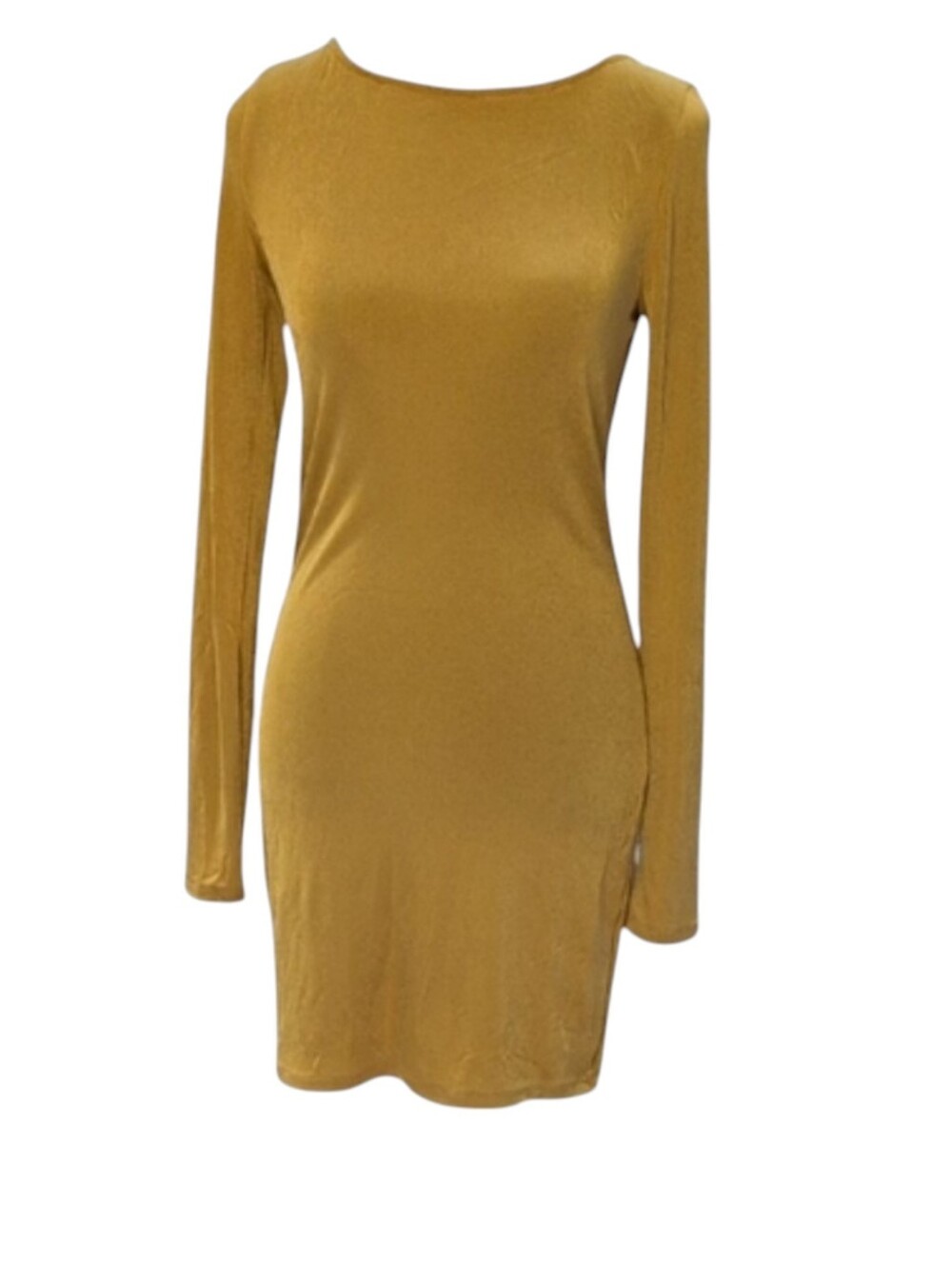Free People Intimately Call Me Later Yellow Backless Mini Dress Size L